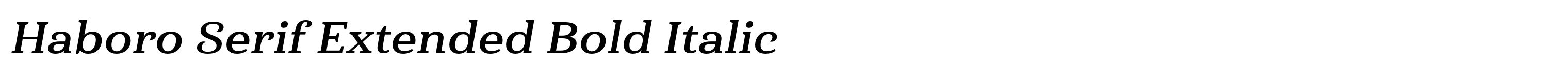 Haboro Serif Extended Bold Italic